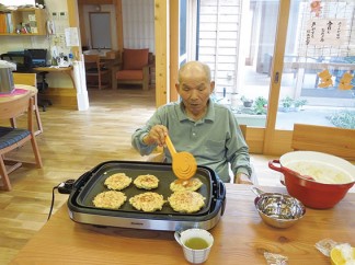 ふわふわのお好み焼き作り