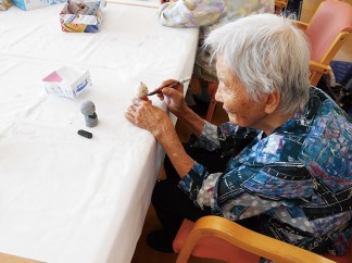 秋祭りの作品作りはお地蔵様です